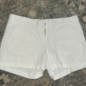 Jcrew white chino shorts Size8